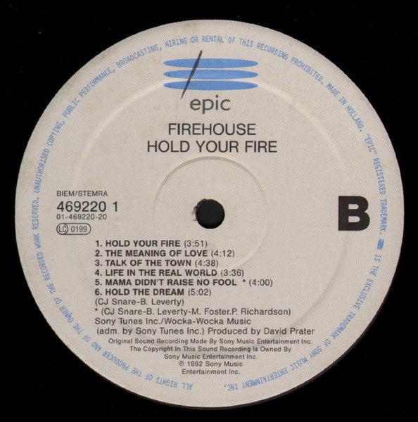 Firehouse - Hold Your Fire