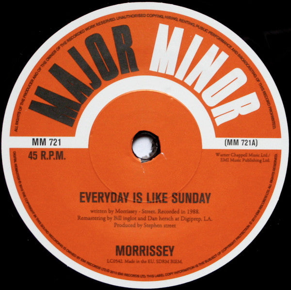 Morrissey - Everyday Is Like Sunday (7")