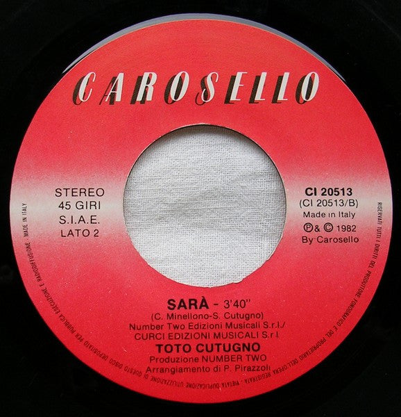Toto Cutugno - L'Italiano (7")