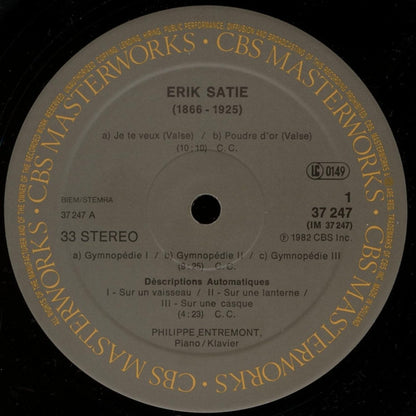 Satie / Entremont ‎– Piano / Klavier
