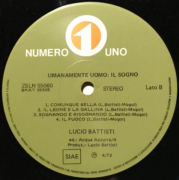 Lucio Battisti - Umanamente Uomo: Il Sogno.