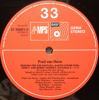 Fred Van Hove / Wolfgang Dauner – Requiem For Che Guevara / Psalmus Spei