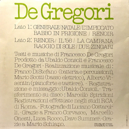 Francesco De Gregori - De Gregori