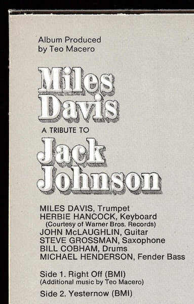Miles Davis - A Tribute To Jack Johnson