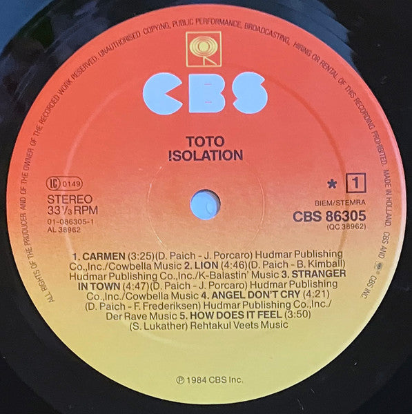 Toto - Isolation