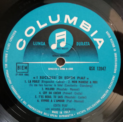 Edith Piaf - I Successi Di Edith Piaf