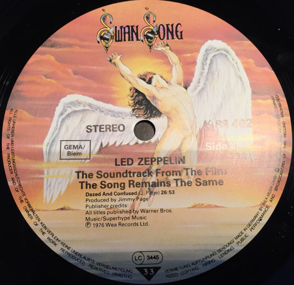 Led Zeppelin - The Soundtrack From The Film The Song Remains The Same