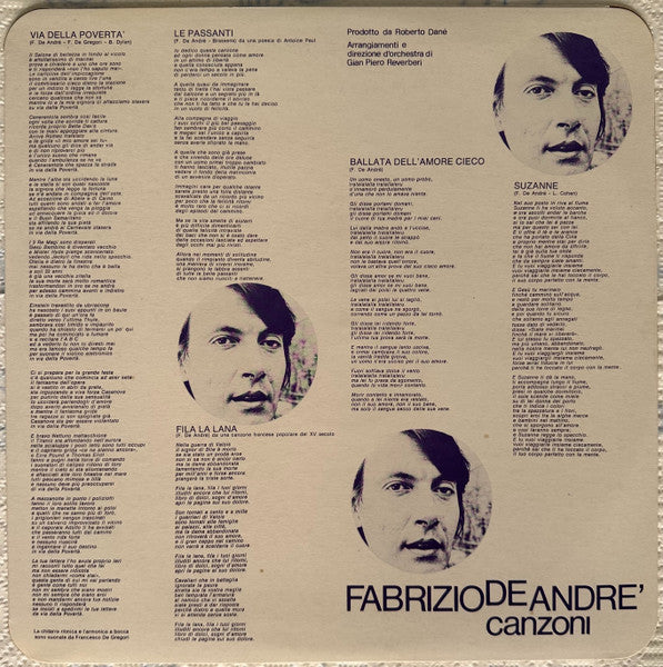 Fabrizio De André - Canzoni