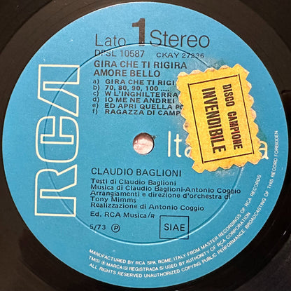 Claudio Baglioni - Gira Che Ti Rigira Amore Bello