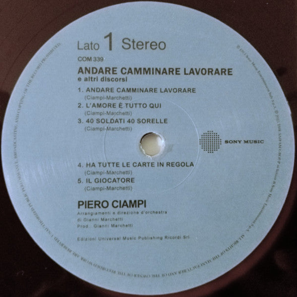Piero Ciampi - Andare Camminare Lavorare E Altri Discorsi