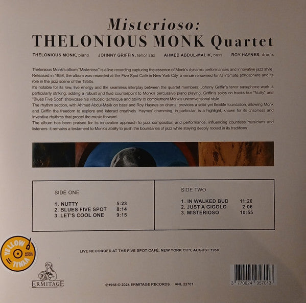 The Thelonious Monk Quartet - Misterioso