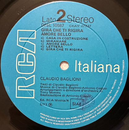 Claudio Baglioni - Gira Che Ti Rigira Amore Bello