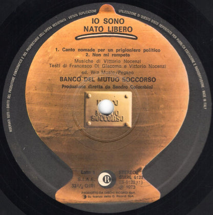 Banco Del Mutuo Soccorso - Io Sono Nato Libero