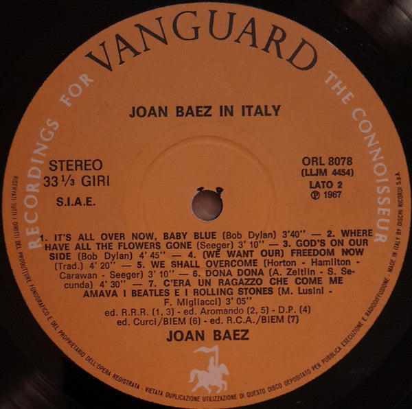 Joan Baez - Joan Baez In Italy
