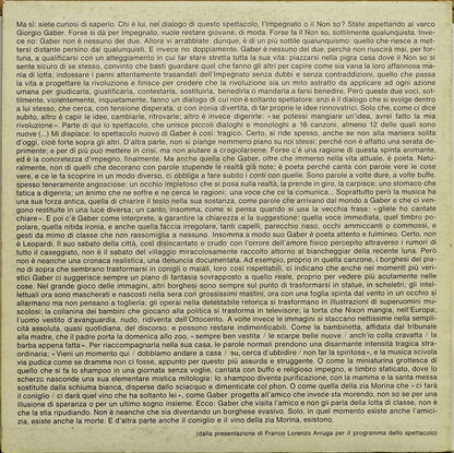 Giorgio Gaber - Dialogo Tra Un Impegnato E Un Non So