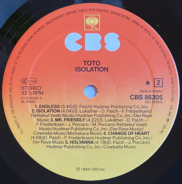 Toto - Isolation