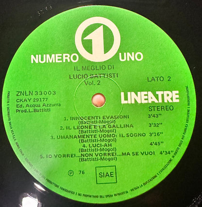 Lucio Battisti - Il Meglio Di Lucio Battisti Vol. 2