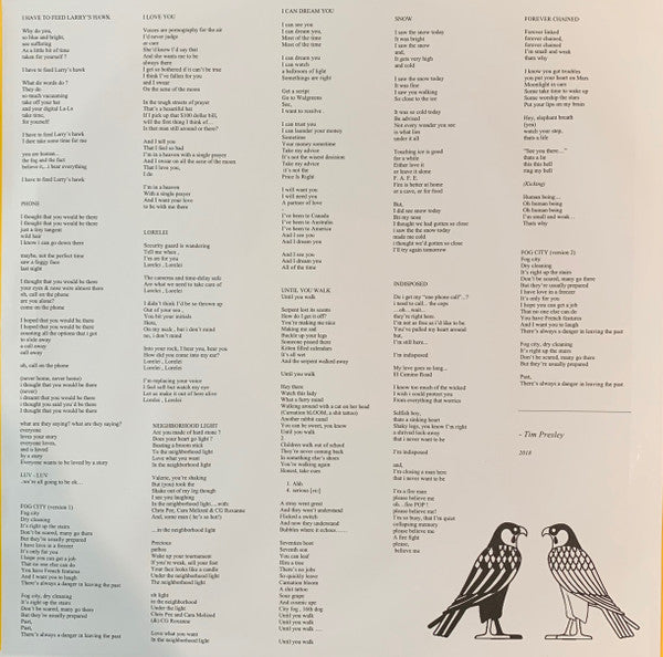 Tim Presley - I Have To Feed Larry's Hawk