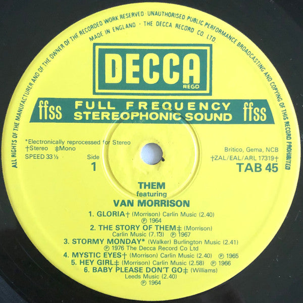 Them Featuring Van Morrison – Them Featuring Van Morrison