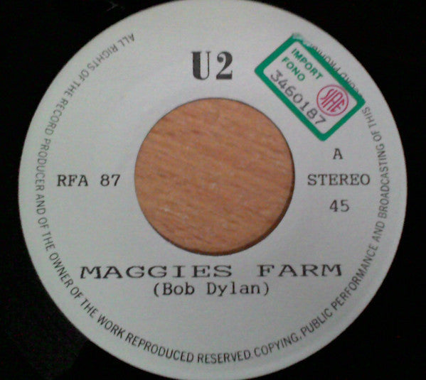 U2 – Maggie's Farm / Help - (7") - (unofficial)