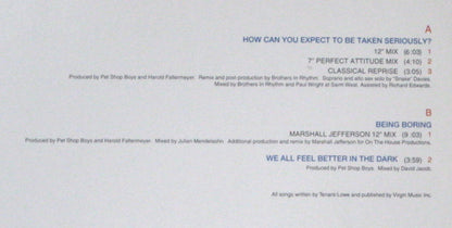 Pet Shop Boys - How Can You Expect To Be Taken Seriously?