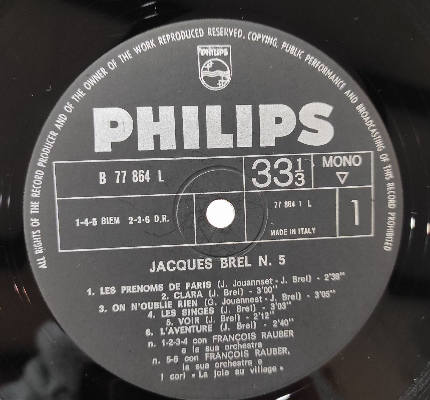 Jacques Brel - 5 / Collection Les Grands Auteurs & Compositeurs Interpretes