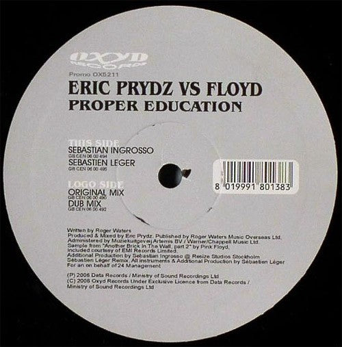 Eric Prydz vs. Floyd ‎– Proper Education