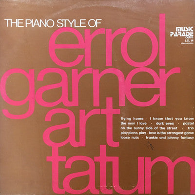 Erroll Garner, Art Tatum ‎– The Piano Style Of