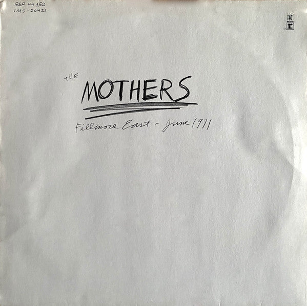 The Mothers ‎– Fillmore East - June 1971