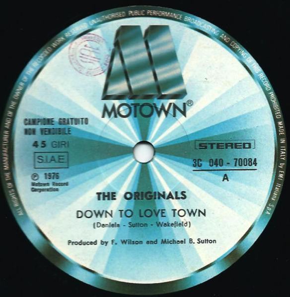 The Originals / Tata Vega ‎– Down To Love Town / Full Speed Ahead