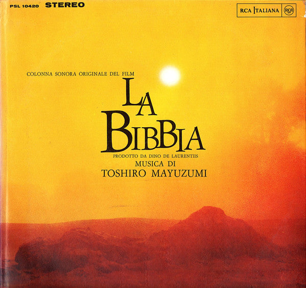 Toshiro Mayuzumi ‎– La Bibbia (Della Colonna Sonora Originale Del Film)